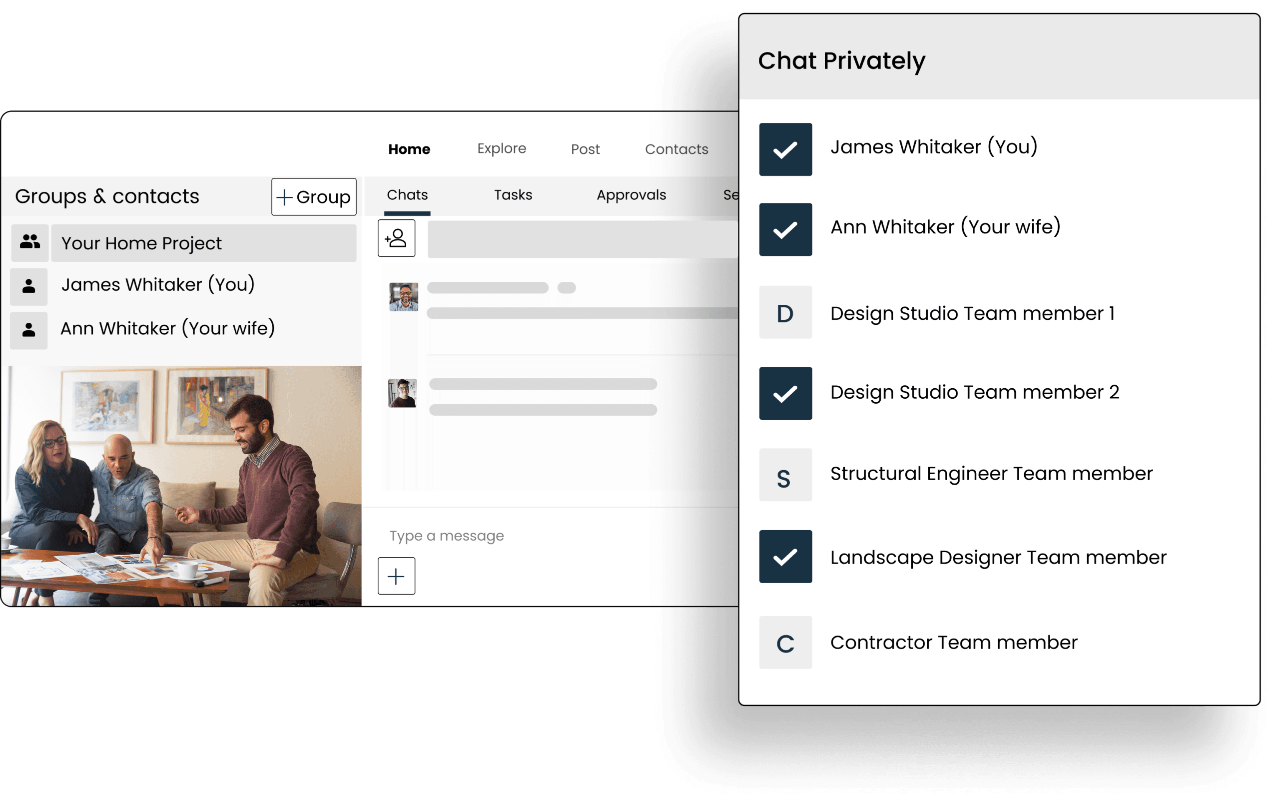 Conversations are split across multiple chat groups