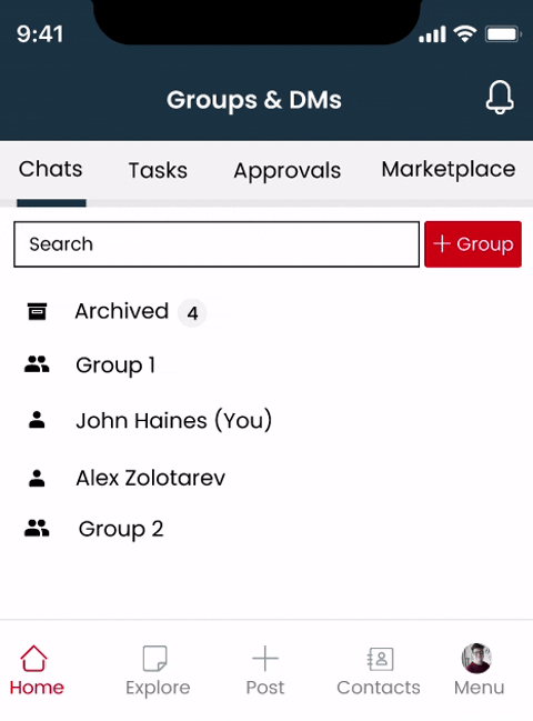 When team member leaves, your data stays. - Mobile